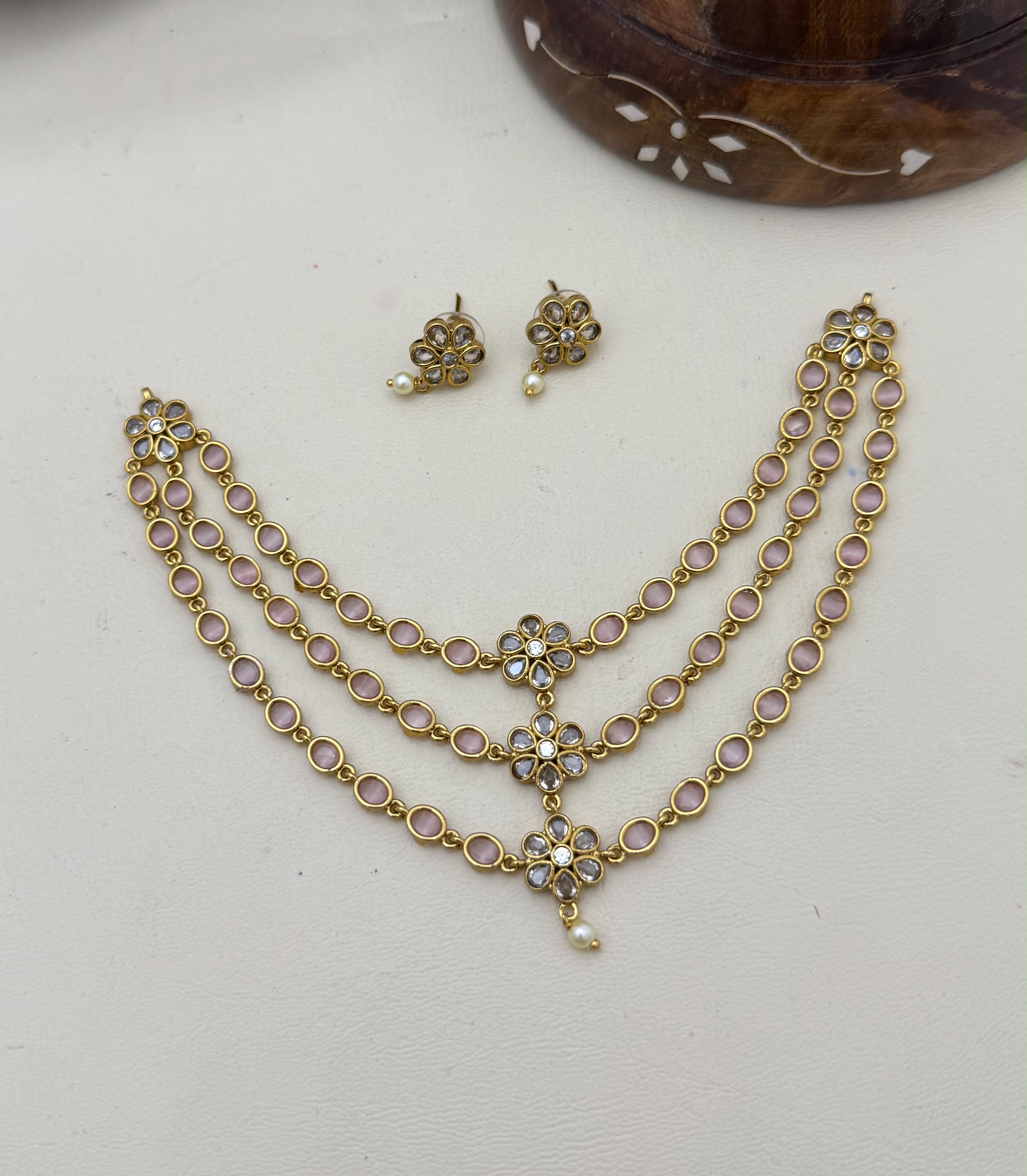 3 Layered Short Necklace view